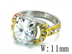 HY Stainless Steel Big-Crystal Rings-HYC45R0089MX