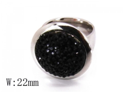 HY Stainless Steel Big-Crystal Rings-HYC06R0162