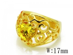 HY Stainless Steel Big-Crystal Rings-HYC46R0003HHE