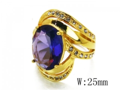 HY Stainless Steel Big-Crystal Rings-HYC45R0229HIA