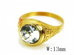 HY Stainless Steel Big-Crystal Rings-HYC45R0269OT