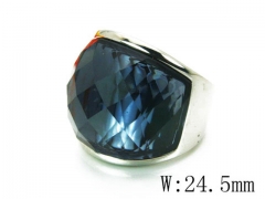 HY Stainless Steel Big-Crystal Rings-HYC17R0024IHT