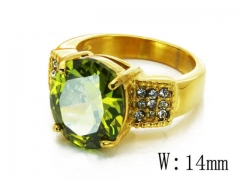 HY Stainless Steel Big-Crystal Rings-HYC46R0023HIR