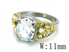 HY Stainless Steel Big-Crystal Rings-HYC45R0087MZ