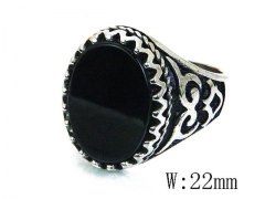 HY Stainless Steel Big-Crystal Rings-HYC17R0121HIF