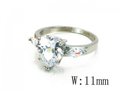 HY Stainless Steel Big-Crystal Rings-HYC45R0203PLV