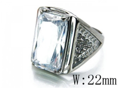 HY Stainless Steel Big-Crystal Rings-HYC46R0884HIZ