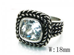 HY Stainless Steel Big-Crystal Rings-HYC46R0044PA