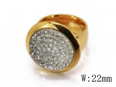 HY Stainless Steel Big-Crystal Rings-HYC06R0166