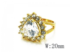 HY Stainless Steel Big-Crystal Rings-HYC45R0215HIR