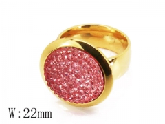 HY Stainless Steel Big-Crystal Rings-HYC06R0163