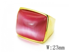 HY Stainless Steel Big-Crystal Rings-HYC17R0011HMX