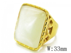 HY Stainless Steel Big-Crystal Rings-HYC17R0004HPS