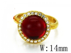 HY Stainless Steel Big-Crystal Rings-HYC45R0083OLX