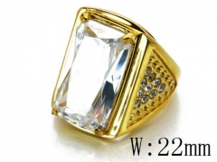 HY Stainless Steel Big-Crystal Rings-HYC46R0888HJD