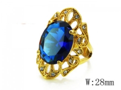 HY Stainless Steel Big-Crystal Rings-HYC45R0145HIV