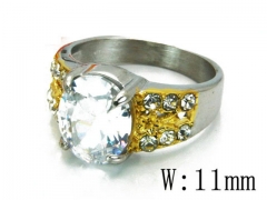 HY Stainless Steel Big-Crystal Rings-HYC45R0088MB