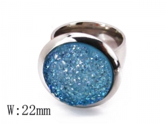 HY Stainless Steel Big-Crystal Rings-HYC06R0146