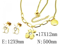 HY 316L Stainless Steel jewelry Bears Set-HY02S2706HMC