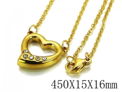 HY Wholesale 316L Stainless Steel Lover Necklace-HY54N0420LS