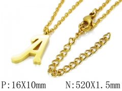 HY Wholesale 316L Stainless Steel Font Necklace-HY79N0058MLR