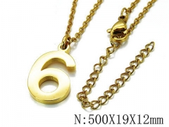 HY Wholesale 316L Stainless Steel Font Necklace-HY79N0122NS