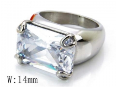 HY 316L Stainless Steel Big CZ Rings-HY15R0706H50