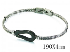 HY Stainless Steel 316L Bangle (Steel Wire)-HY64B1108HPQ