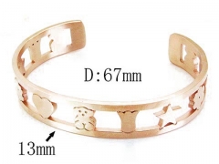 HY Stainless Steel 316L Bangle (Bear Style)-HY90B0201HNZ