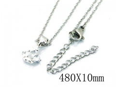 HY Stainless Steel 316L CZ Necklaces-HY54NE0417MW