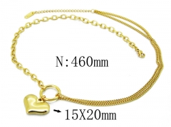 HY Wholesale 316L Stainless Steel Lover Necklace-HY54NE0393HJA