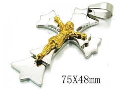 HY 316L Stainless Steel Cross Pendants-HY08P0714HID