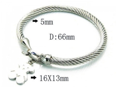 HY Stainless Steel 316L Bangle (Bear Style)-HY64B0983IWW