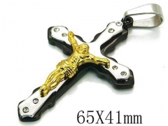 HY 316L Stainless Steel Cross Pendants-HY08P0737PQ