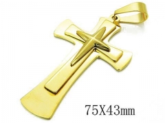 HY 316L Stainless Steel Cross Pendants-HY08P0679HSS