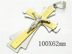 HY 316L Stainless Steel Cross Pendants-HY08P0697HNE