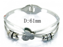 HY Wholesale Stainless Steel 316L Bangle(Crystal)-HY19B0055HOZ