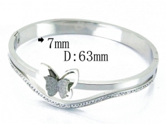 HY Wholesale Stainless Steel 316L Bangle(Crystal)-HY19B0058HMV