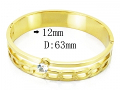 HY Wholesale Stainless Steel 316L Bangle(Crystal)-HY19B0068HOD