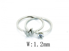 HY Stainless Steel 316L Lover Rings-HY19R0323NE