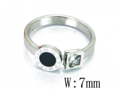 HY Stainless Steel 316L Small CZ Rings-HY19R0145NC