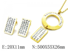 HY 316L Stainless Steel jewelry CZ Set-HY02S2791HIW