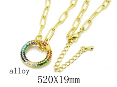 HY Stainless Steel 316L CZ Necklaces-HY35N0405HOF