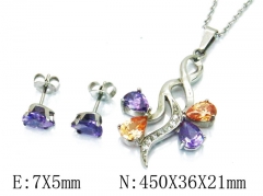 HY 316L Stainless Steel jewelry CZ Set-HY30S0501HKW