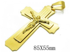 HY Stainless Steel 316L Cross Pendant-HYC08P0711HJQ