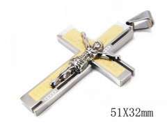 HY Stainless Steel 316L Cross Pendant-HYC09P0627H30