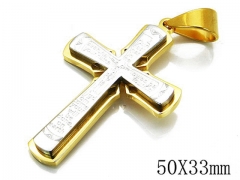 HY Stainless Steel 316L Cross Pendant-HYC09P0483HJA