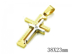 HY Stainless Steel 316L Cross Pendant-HYC09P0562HEE