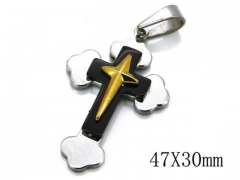 HY Stainless Steel 316L Cross Pendant-HYC08P0095N0