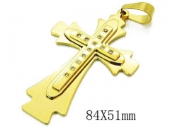 HY Stainless Steel 316L Cross Pendant-HYC08P0657HJW